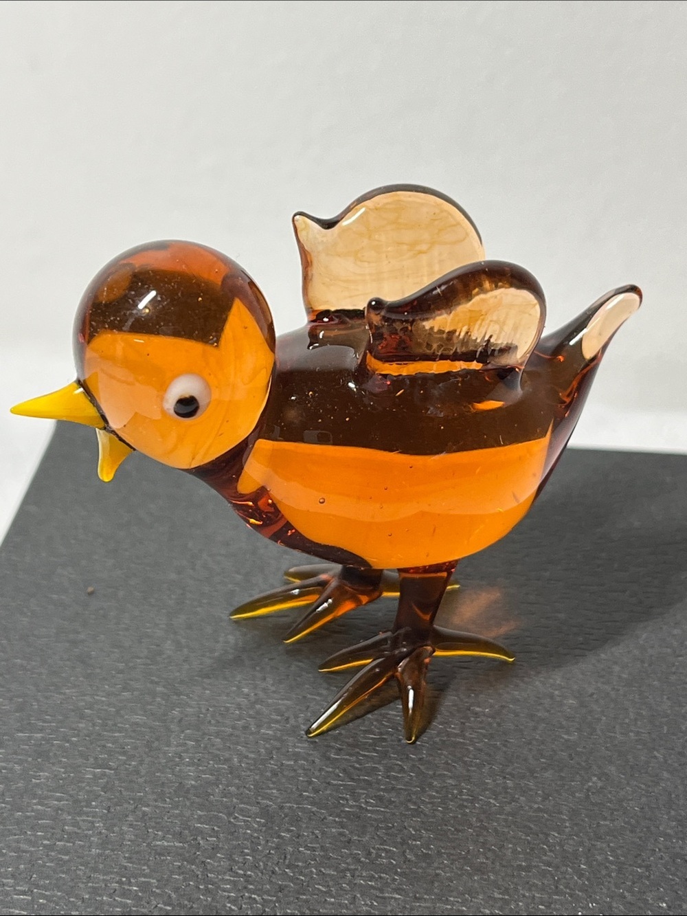 Vintage Handblown Amber Glass Bird Figurine
Collectible